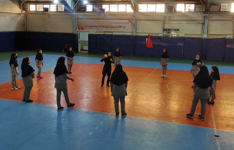 تمرین پاس های هندبال 2