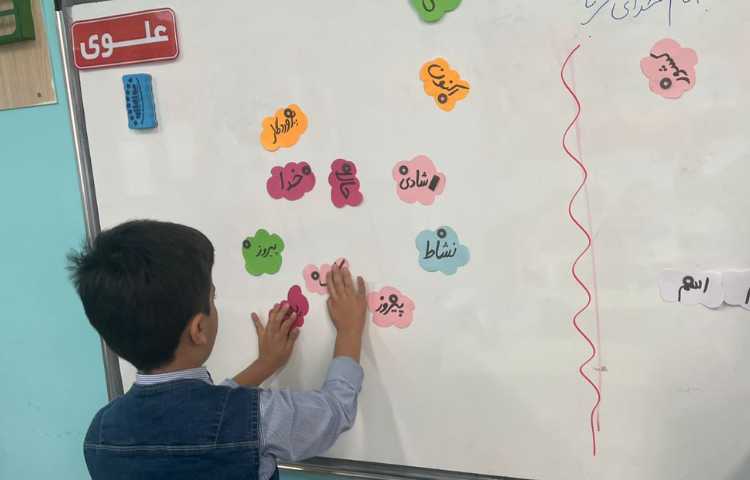تمرین کلمات هم معنی از طریق مسابقه دو نفره،فارسی