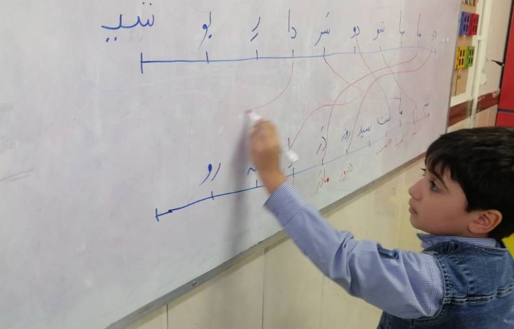 تمرین کلمه سازی با بازی محور کلمات 4