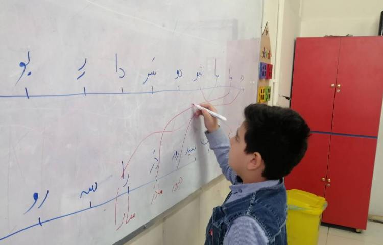 تمرین کلمه سازی با بازی محور کلمات 5