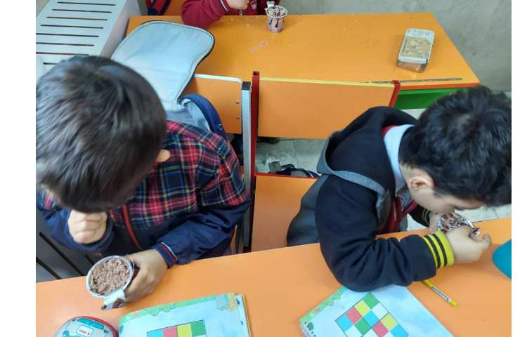 توزیع میانوعده در کلیه کلاس ها 9