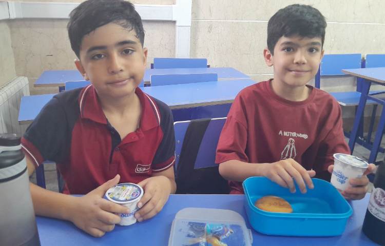 توزیع میان وعده بستنی برای تمامی کلاس ها 25