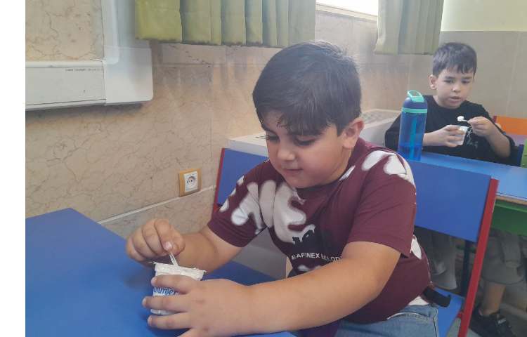 توزیع میان وعده بستنی برای تمامی کلاس ها 3