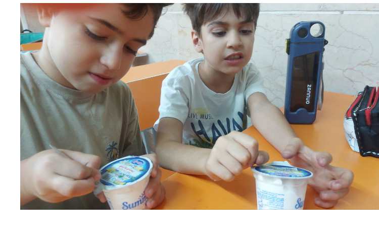 توزیع میان وعده بستنی برای تمامی کلاس ها 44