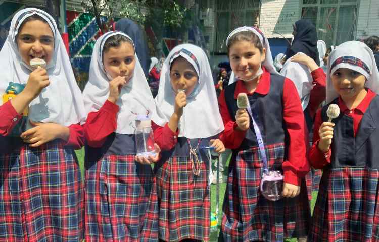 توزیع میان وعده بستنی در یک روز گرم بهاری 1