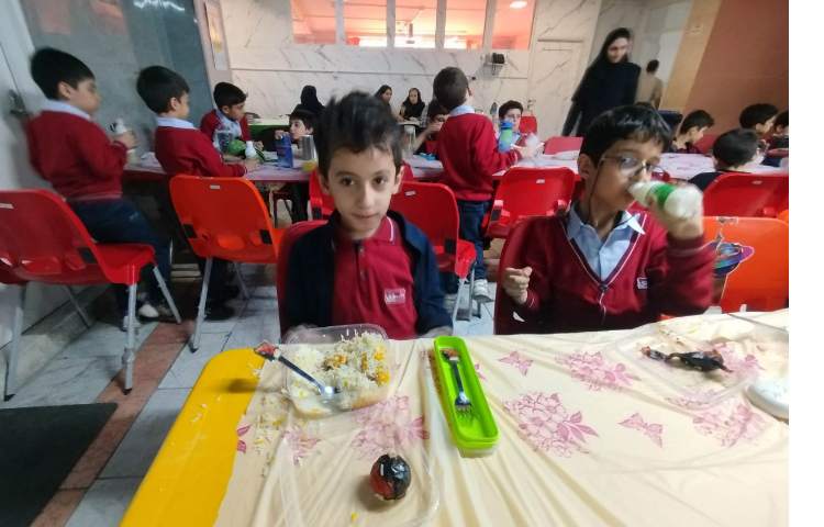 توزیع ناهار در سالن ناهار خوری 16