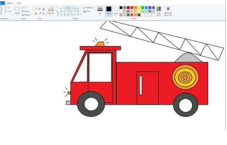 تکلیف در خانه کلاس اولی ها نقاشی با paint