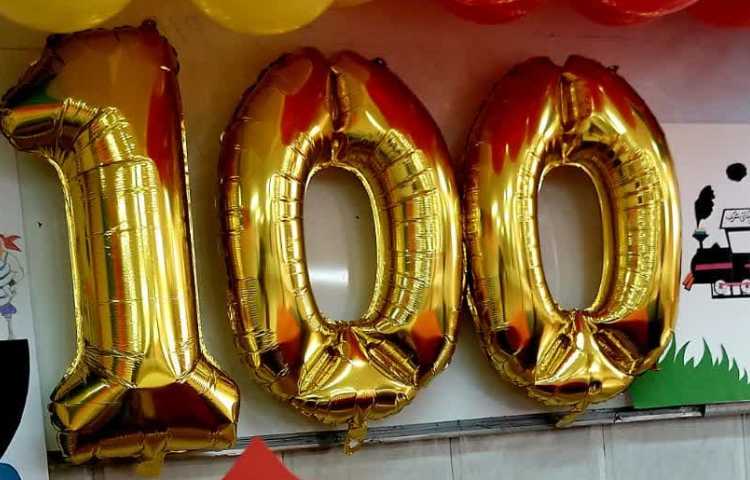 جشن با شکوه یادگیری عدد 100 دانش آموزان پایه دوم 24