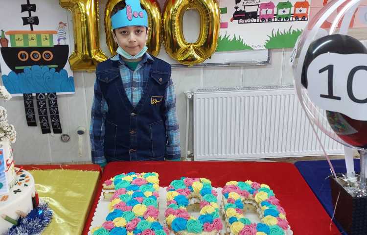 جشن با شکوه یادگیری عدد 100 دانش آموزان پایه دوم 36