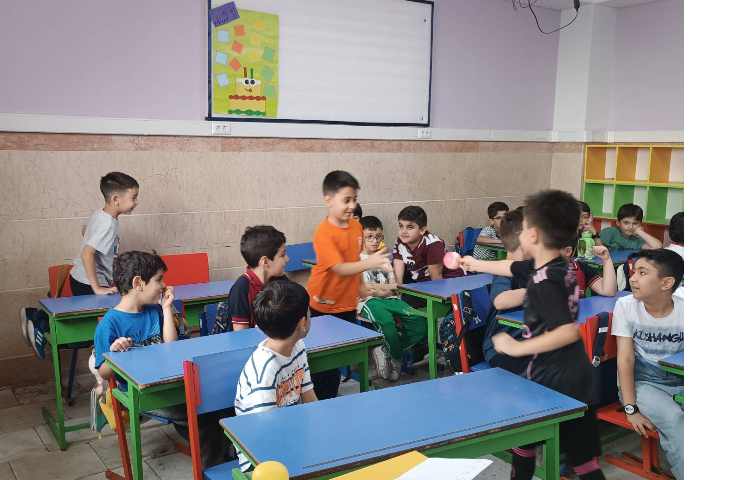 جلسه معارفه با بازی پرتاب توپ