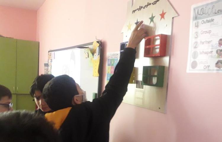 جمع آوری امتیازهای طرح چهارخانه هفته اول بهمن ماه دبستان علوی 5