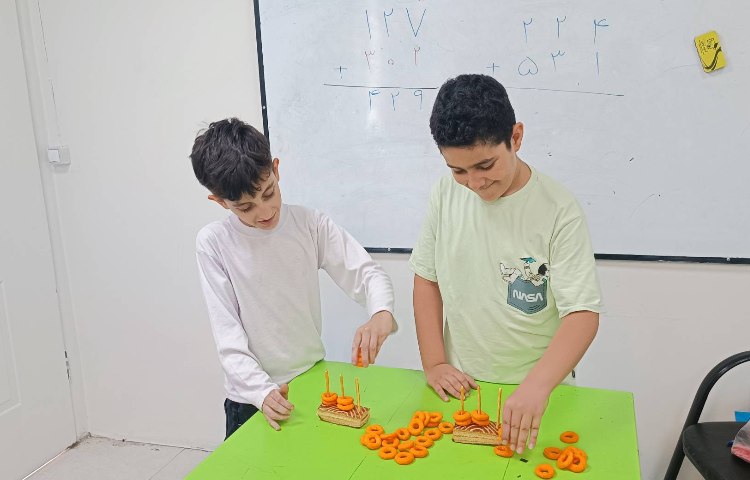 جمع تکنیکی با جدول ارزش مکانی