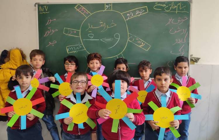 جهت ایجاد انگیزه و تثبیت یادگیری درس (ُ) کاردستی ( خورشید) درکلاس انجام شد. 1
