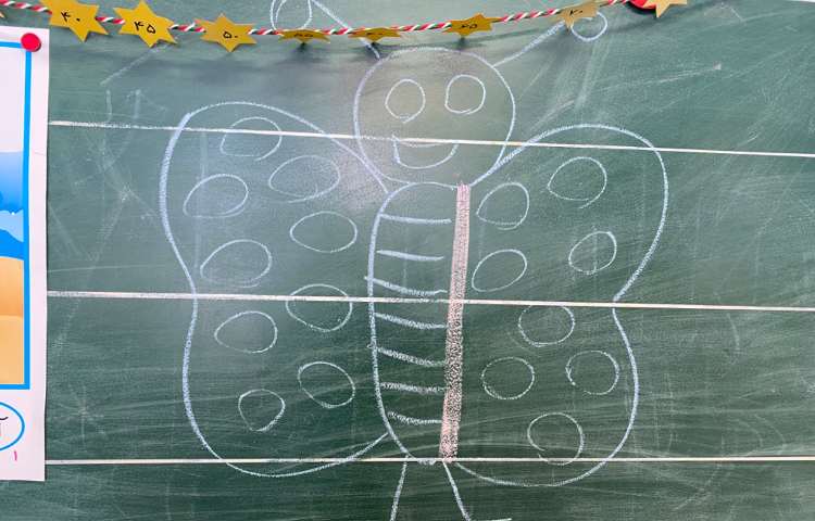 :حرف ا غیر اول با کشیدن نقاشی پروانه، کلاس توت فرنگی 5