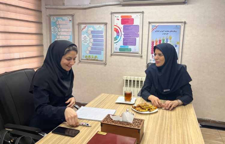 حضور بازرس محترم دفتر مرکز سرکار خانم عطاالهی و بررسی روند آموزش