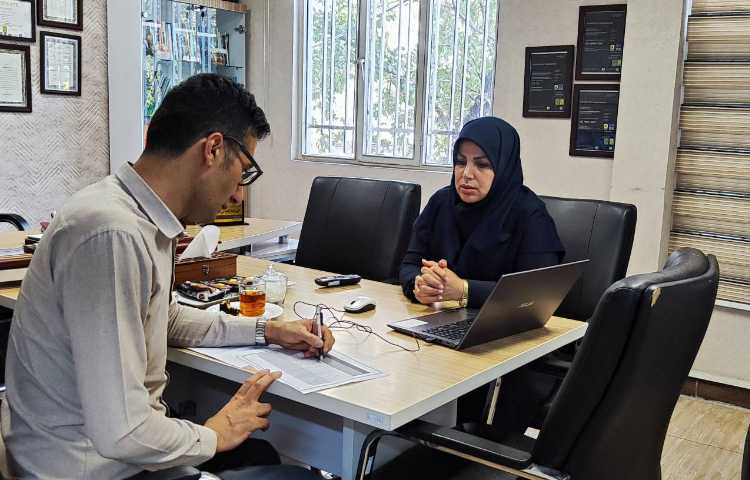 حضور جناب آقای عباس نژاد /بازرس محترم کنترل کیفیت موسسه علوی 2