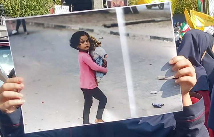 حضور پرسنل و دانش آموزان در میدان فلسطین برای حمایت از کودکان غزه 5