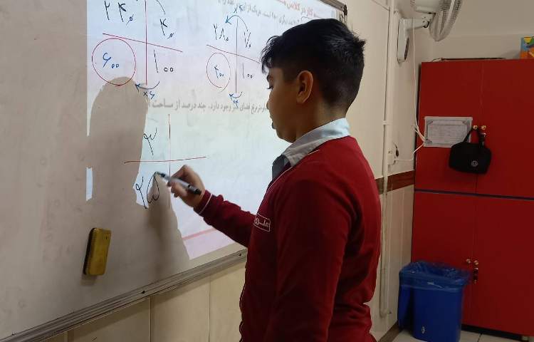 حل تمرین‌های مبحث درصد با همکاری دانش‌آموزان 4