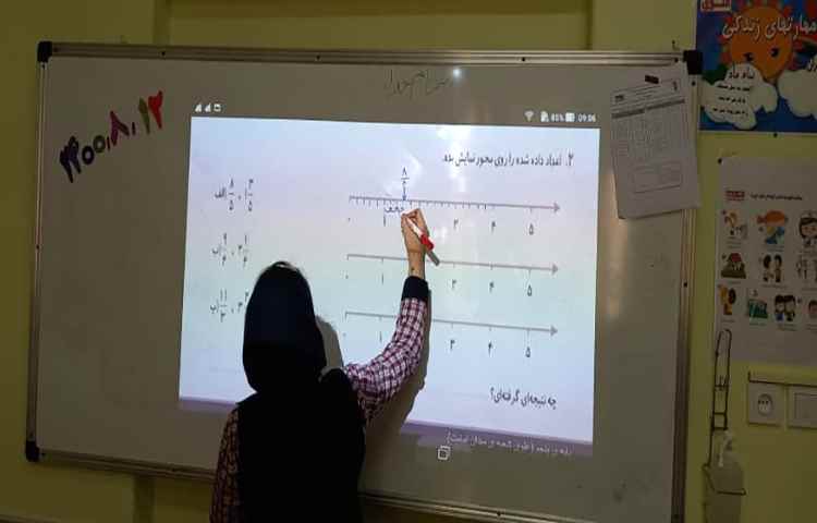 حل تمرین های کتاب کار ریاضی با موضوع تبدیل کسر به عدد مخلوط و برعکس