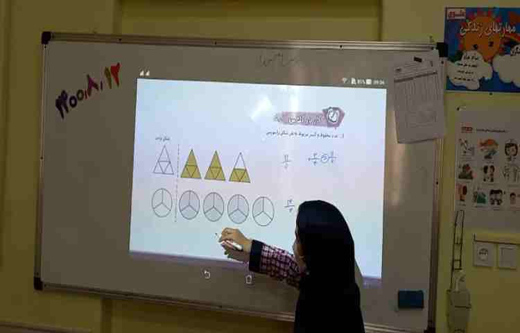 حل تمرین های کتاب کار ریاضی با موضوع تبدیل کسر به عدد مخلوط و برعکس 2