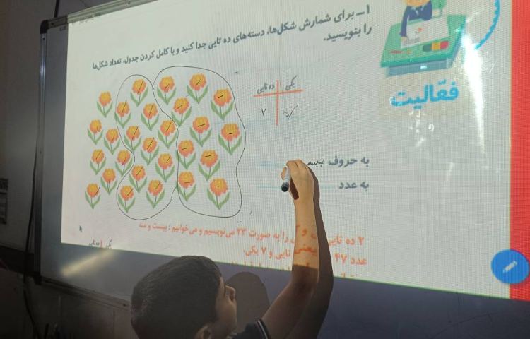 حل تمرین کتاب توسط دانش‌آموزان انجام شد. 1