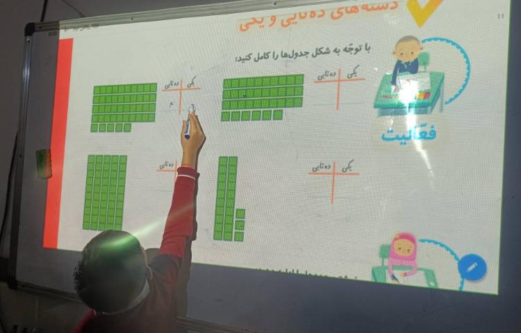 حل تمرین کتاب توسط دانش‌آموزان انجام شد. 2