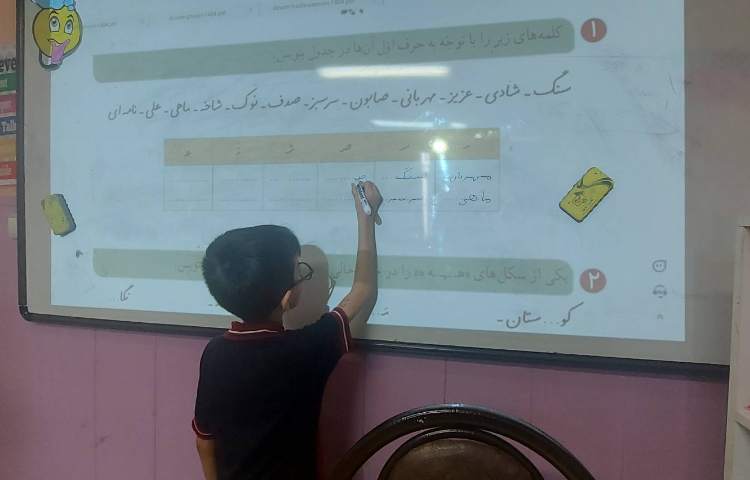 حل تمرین کتاب نگارش پای تخته 1