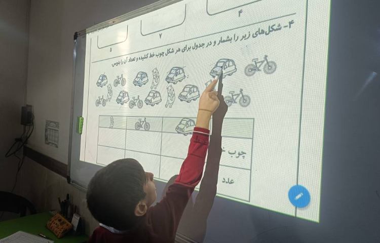 حل نمونه سوالات ریاضی فصل اول با مشارکت دانش‌آموزان انجام شد. 3