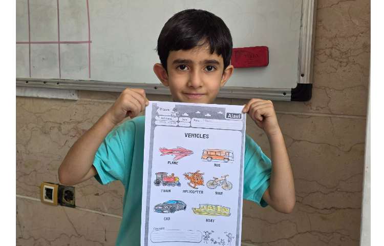 حل کاربرگ tracing و رنگ آمیزی مرتبط با مبحث وسایل نقلیه 1