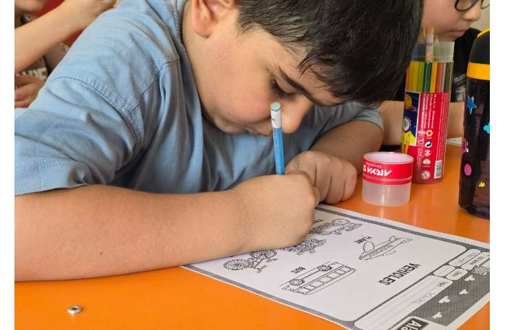 حل کاربرگ tracing و رنگ آمیزی مرتبط با مبحث وسایل نقلیه 8