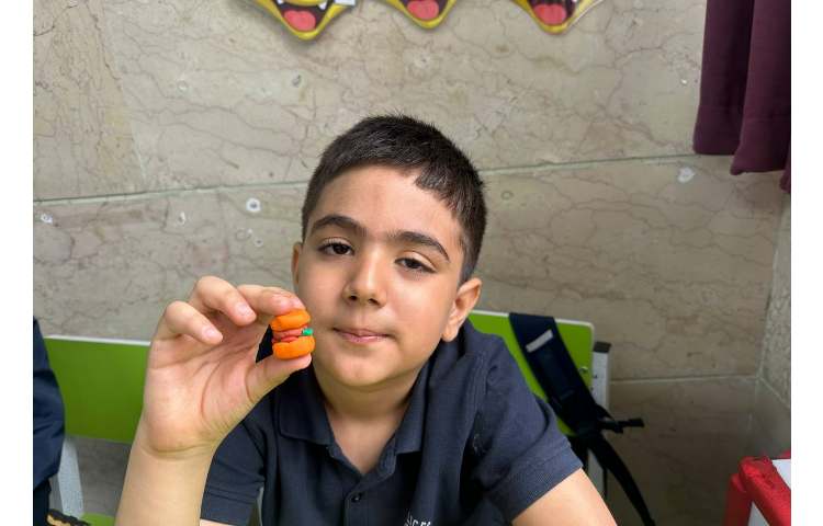 خمیر بازی ساخت غذا جهت تثبیت نشانه غ 5