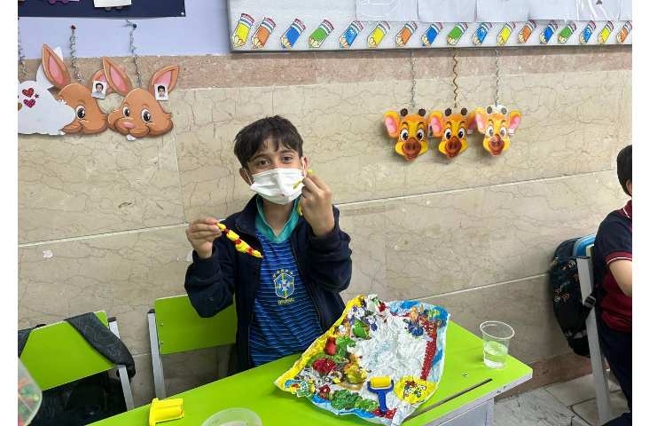 خمیر بازی ساخت غذا جهت تثبیت نشانه غ