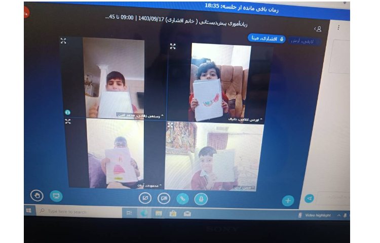 خوانداری-نقاشی حروف ش، ن و ز انجام شد. 1