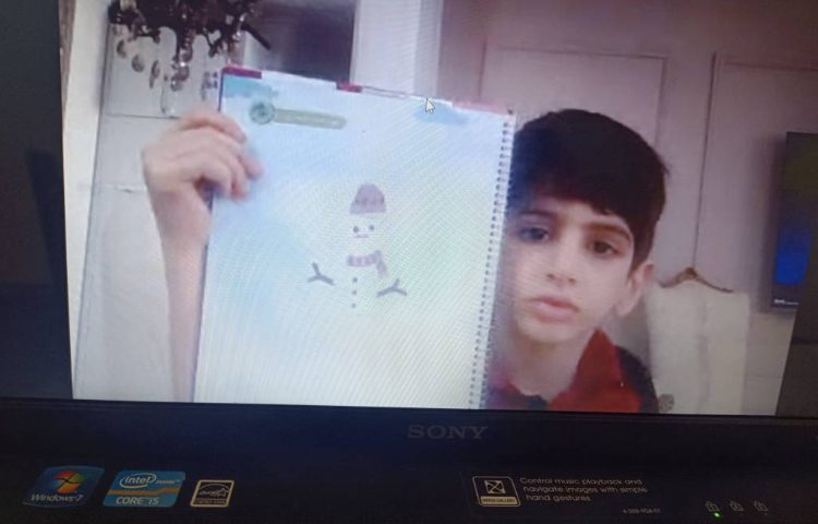 خوانداری ، کاردستی آدم‌برفی انجام شد 2