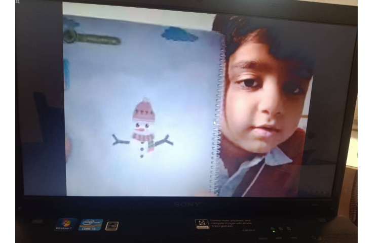 خوانداری ، کاردستی آدم‌برفی انجام شد