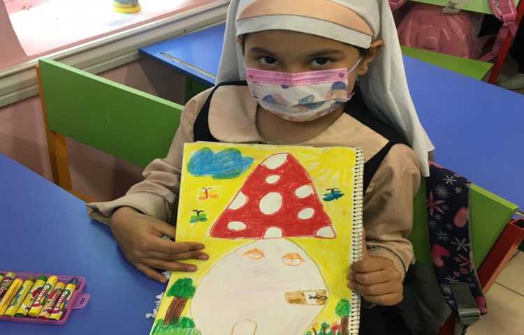 خونه قارچی،آموزش تنالیته رنگ سبز و شناخت سایه روشن 21