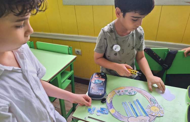 دانشمندان کوچک / مبحث چرخه آب/ نقاشی و ساخت کاردستی چرخه آب 4