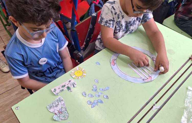 دانشمندان کوچک / مبحث چرخه آب/ نقاشی و ساخت کاردستی چرخه آب 5