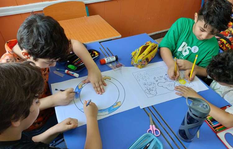 دانشمند کوچک : نقاشی و کاردستی چرخه‌ی آب 2