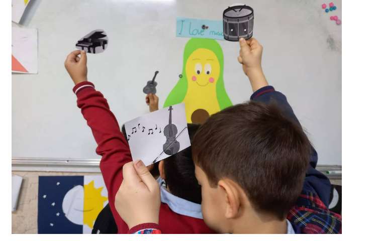 دانش آموزان باتوجه به تصاویر جمله سازی 1