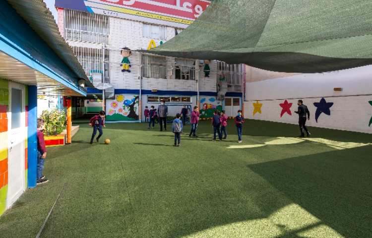 حیاط دبستان پسرانه منطقه 5 تهران - جنت آباد