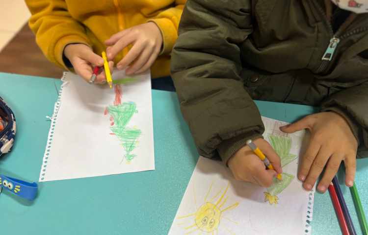 درخت کاج وریسه رنگی بادایره ومثلث 1