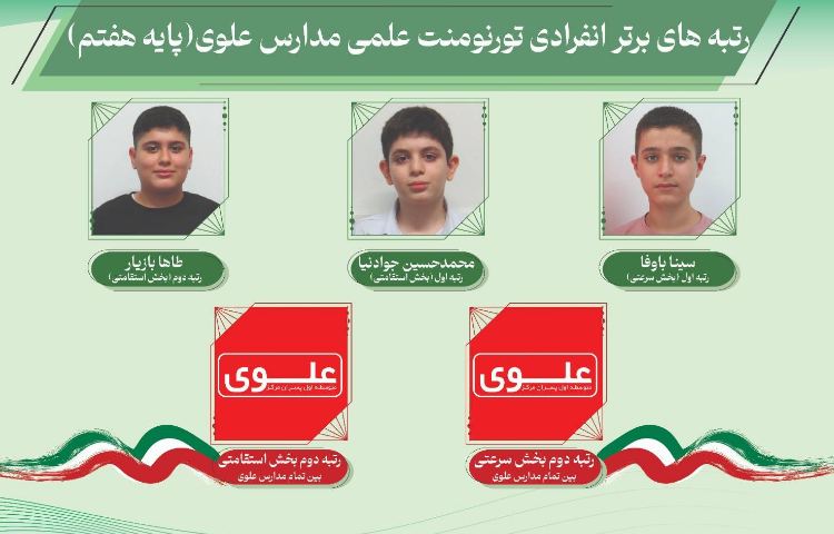 درخشش دانش‌آموزان پایه هفتم در آزمون تورنمنت علمی