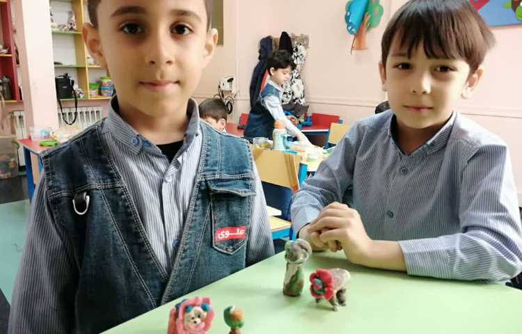 درست کردن شیر و درخت با خمیربازی 1