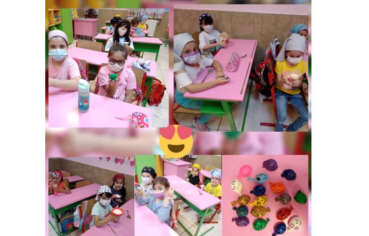 درست کردن فیجت بادکنکی با آرد و بادکنک برای دست ورزی 1