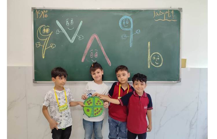 درس ریاضی آموزش اعداد به صورت پازل پیتزا در کلاس اجرا شد. 6