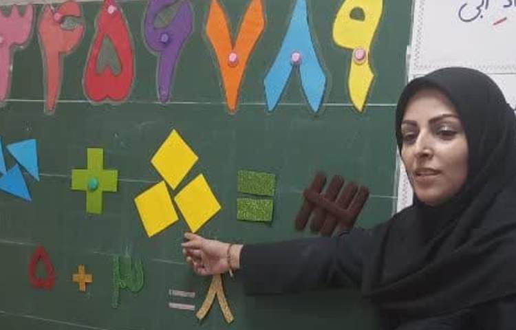 درس ریاضی (تدریس جمع یک رقمی)