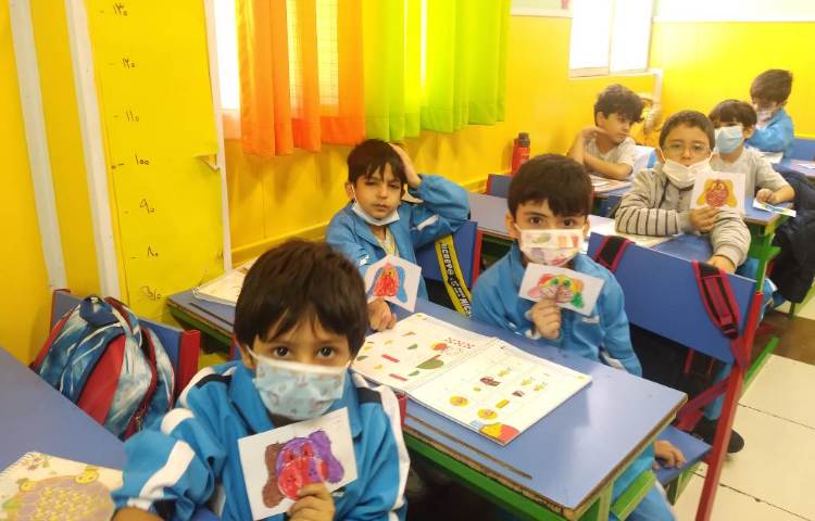 : درس ریاضی، تمرین تقارن، کلاس پرتقال 4