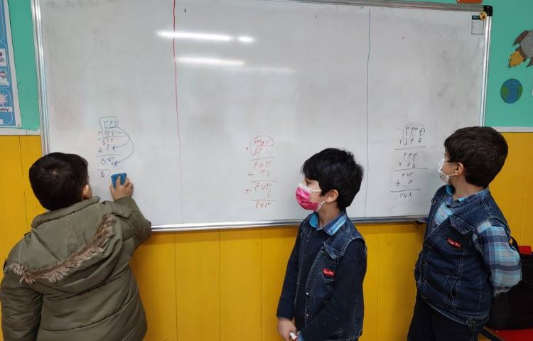 :درس ریاضی، جمع عددهای سه رقمی به روش فرایندی 1