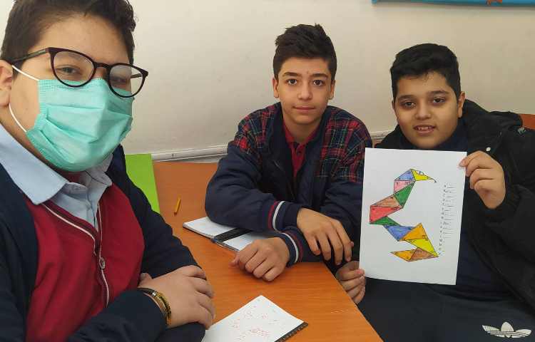 درس ریاضی پیدا کردن زاویه ها و محاسبه آنها 4